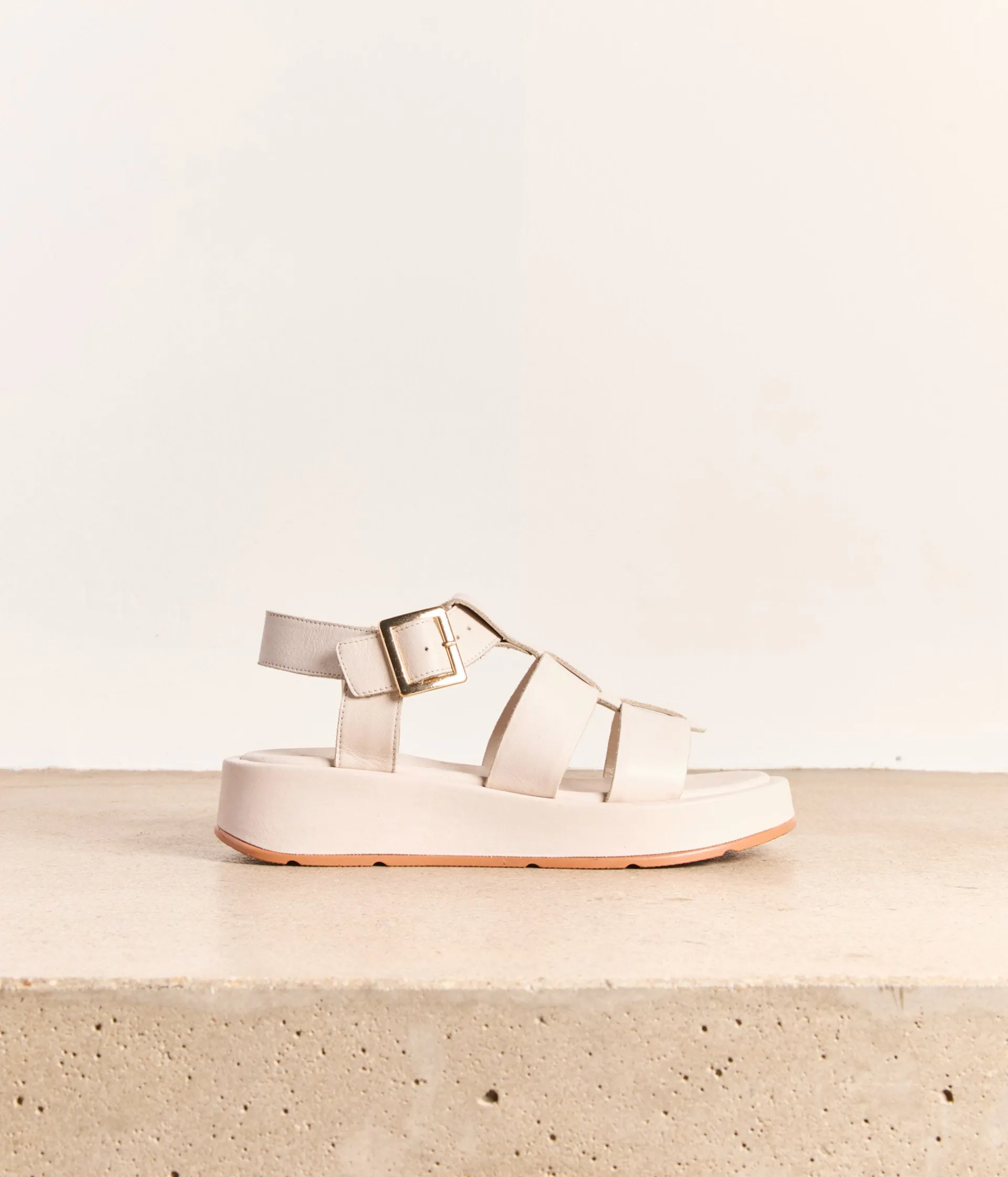 Femme Mellow Yellow Sandales, Mules-Sandales cuir écru Billie