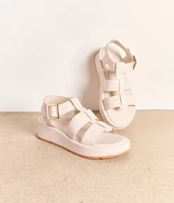 Femme Mellow Yellow Sandales, Mules-Sandales cuir écru Billie