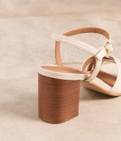 Femme Mellow Yellow Sandales, Mules-Sandales cuir écru Emanuela