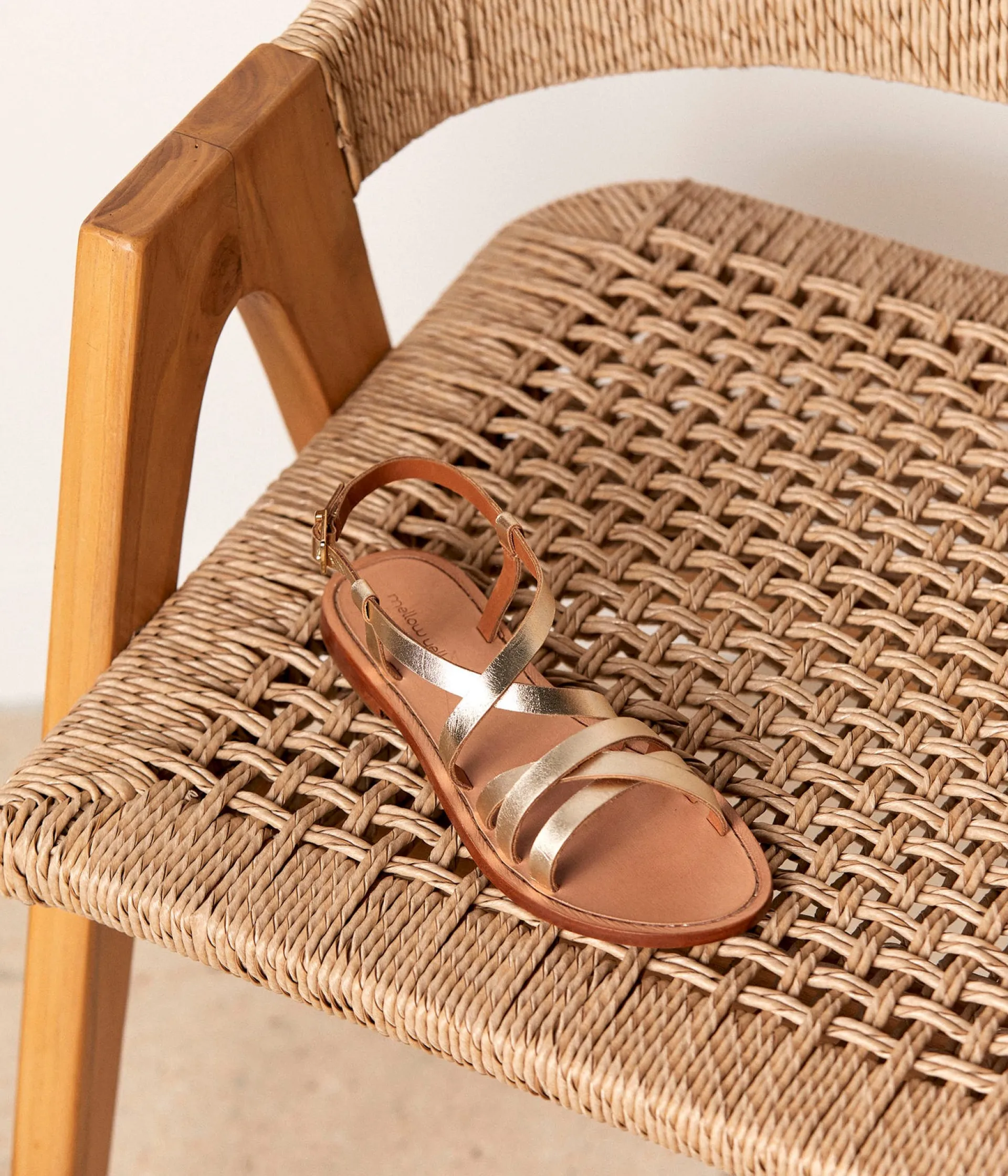 Femme Mellow Yellow Sandales-Sandales cuir dé India