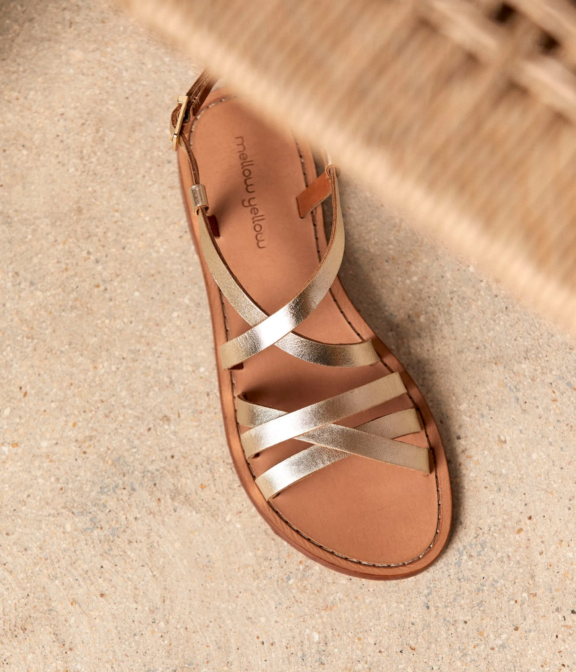 Femme Mellow Yellow Sandales-Sandales cuir dé India