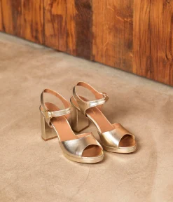 Femme Mellow Yellow Sandales-Sandales cuir dé Sergia