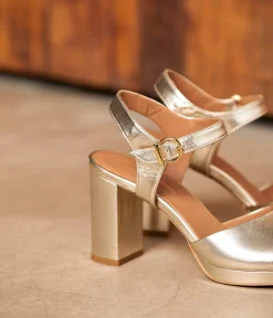 Femme Mellow Yellow Sandales-Sandales cuir dé Sergia