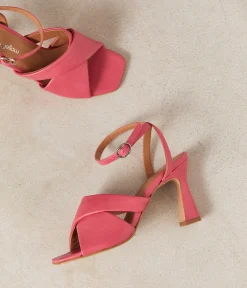 Femme Mellow Yellow Sandales-Sandales cuir rose Léana