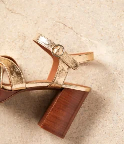 Femme Mellow Yellow Sandales-Sandales dorées Laure