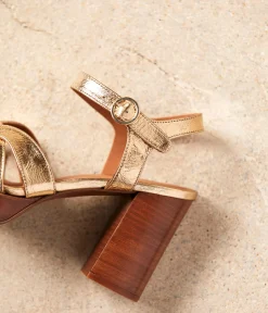 Femme Mellow Yellow Sandales-Sandales dorées Laure