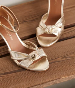 Femme Mellow Yellow Sandales, Mules-Sandales dorées Valéria