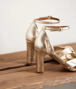 Femme Mellow Yellow Sandales, Mules-Sandales dorées Valéria