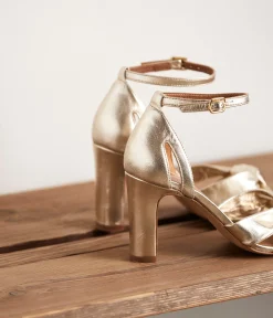 Femme Mellow Yellow Sandales, Mules-Sandales dorées Valéria