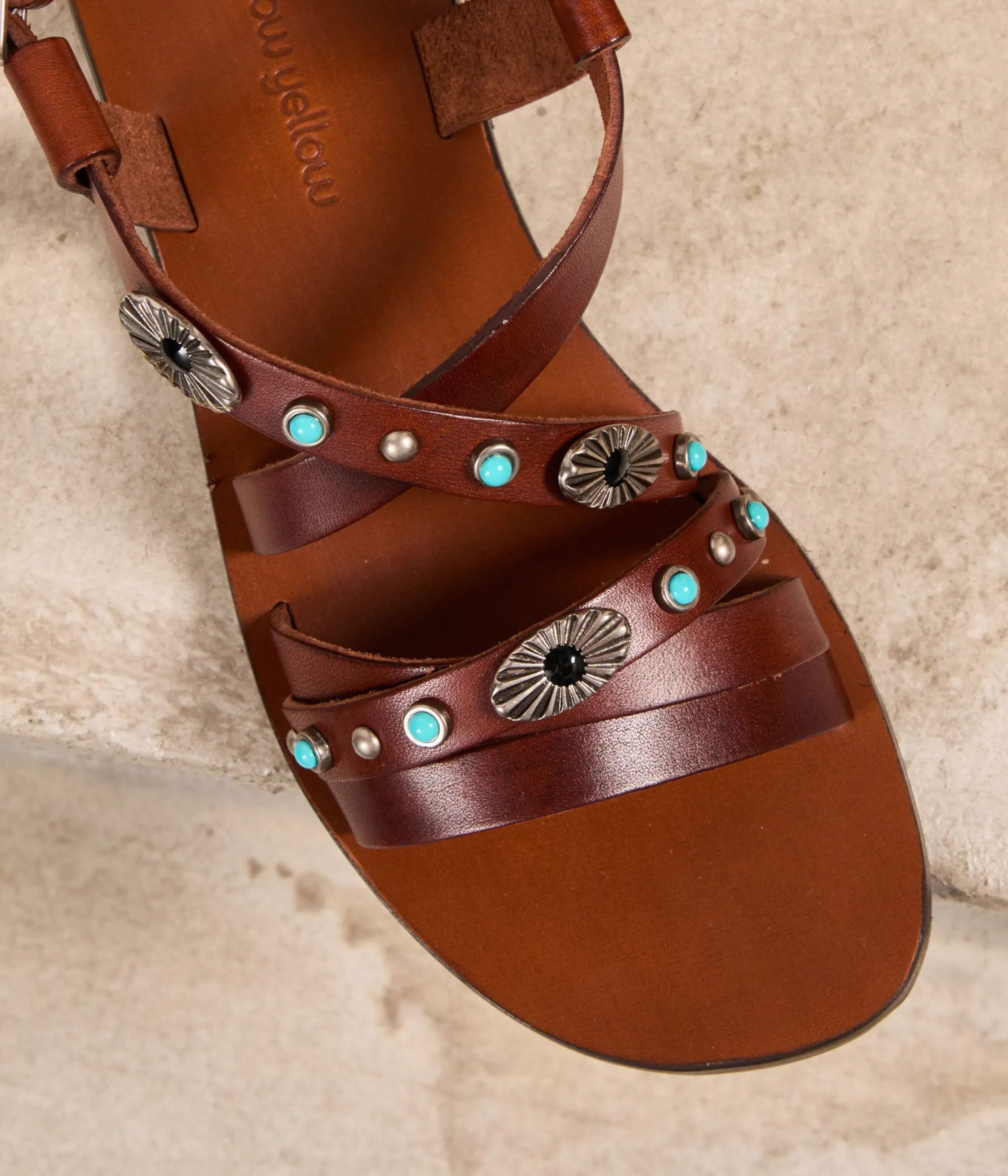 Femme Mellow Yellow Sandales-Sandales en cuir Charlie