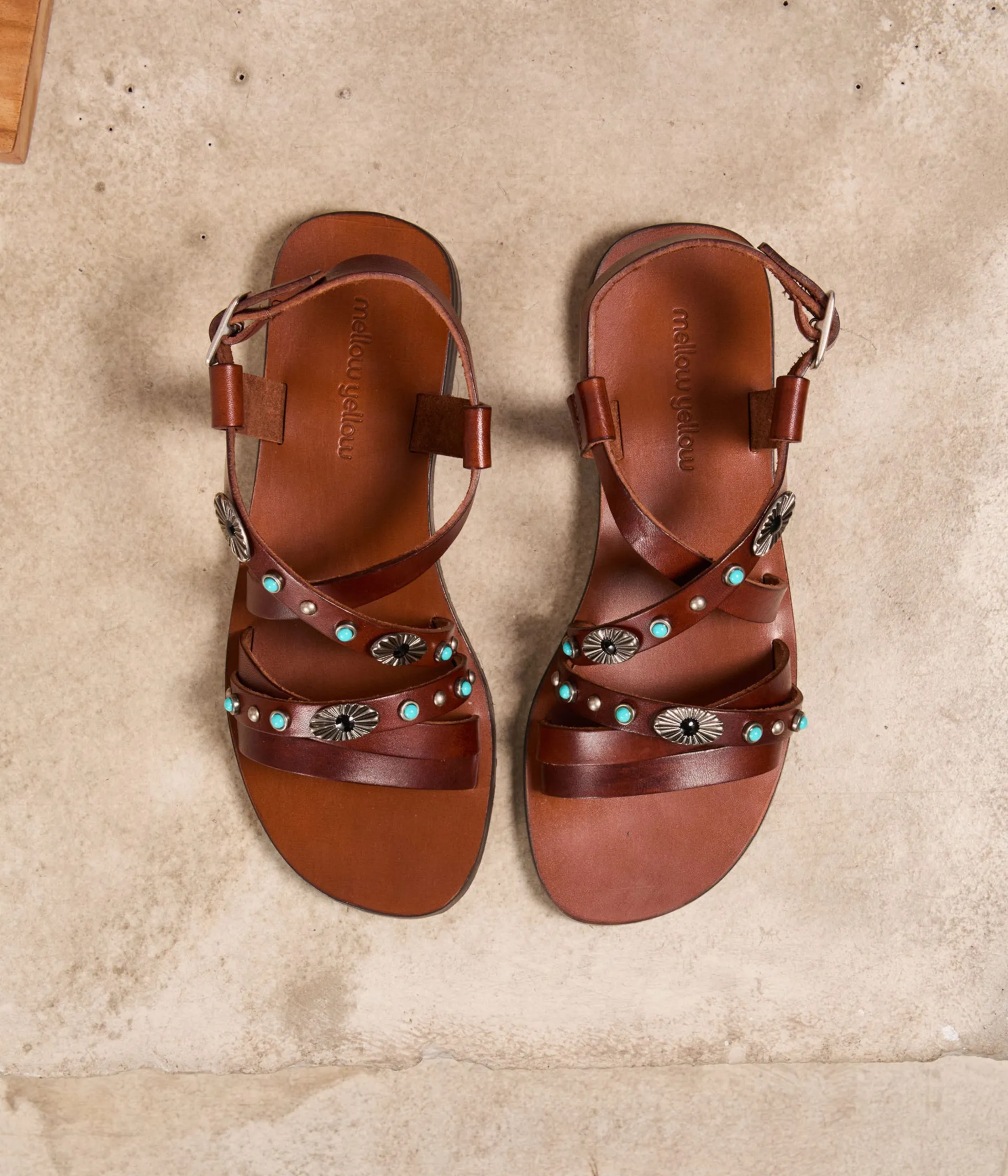 Femme Mellow Yellow Sandales-Sandales en cuir Charlie