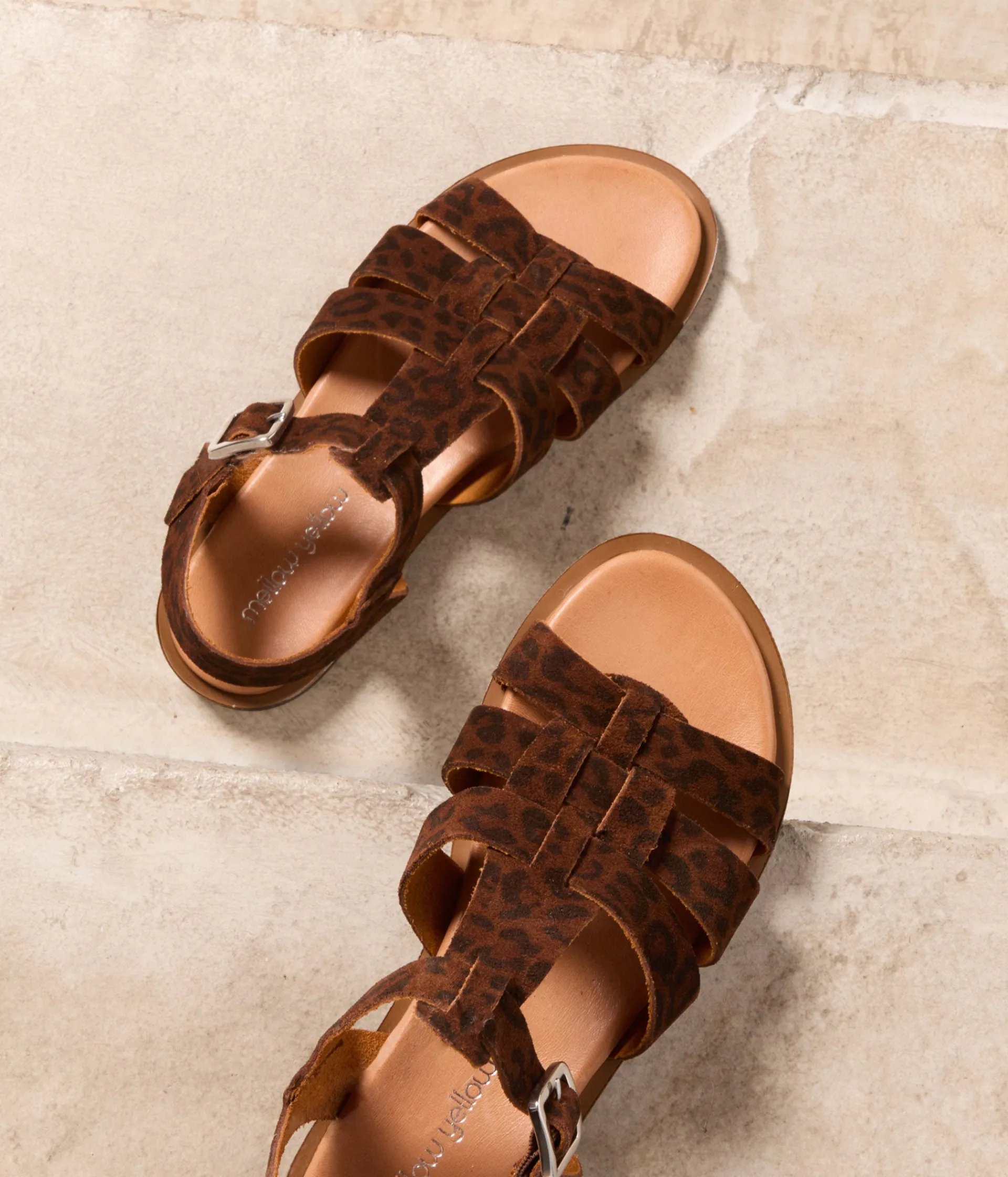 Femme Mellow Yellow Sandales-Sandales léopard Isadora