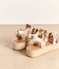 Femme Mellow Yellow Espadrilles-Sandales platefme cde Atlas