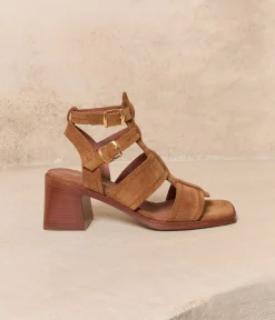 Femme Mellow Yellow Sandales-Sandales velours tabac Faustine