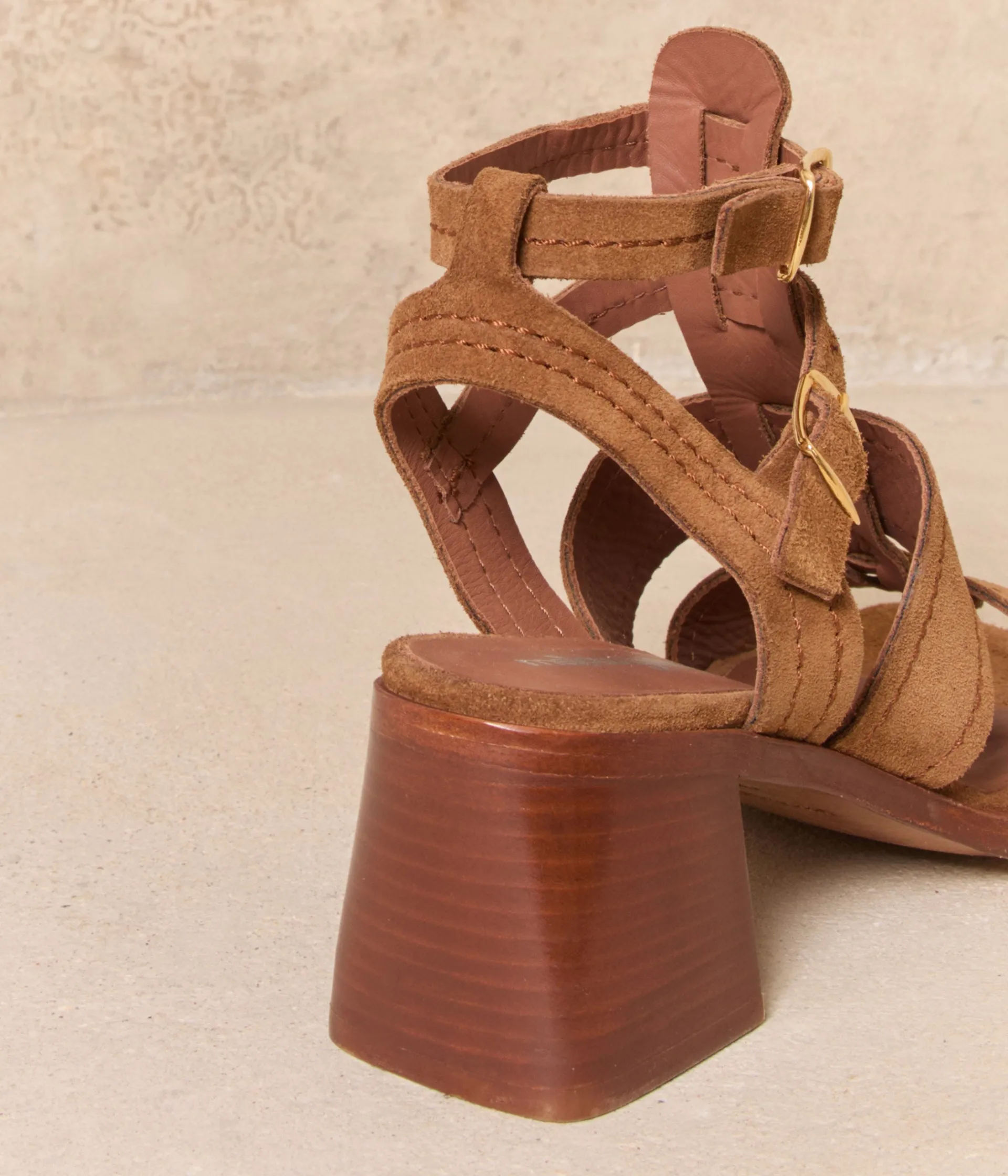 Femme Mellow Yellow Sandales-Sandales velours tabac Faustine