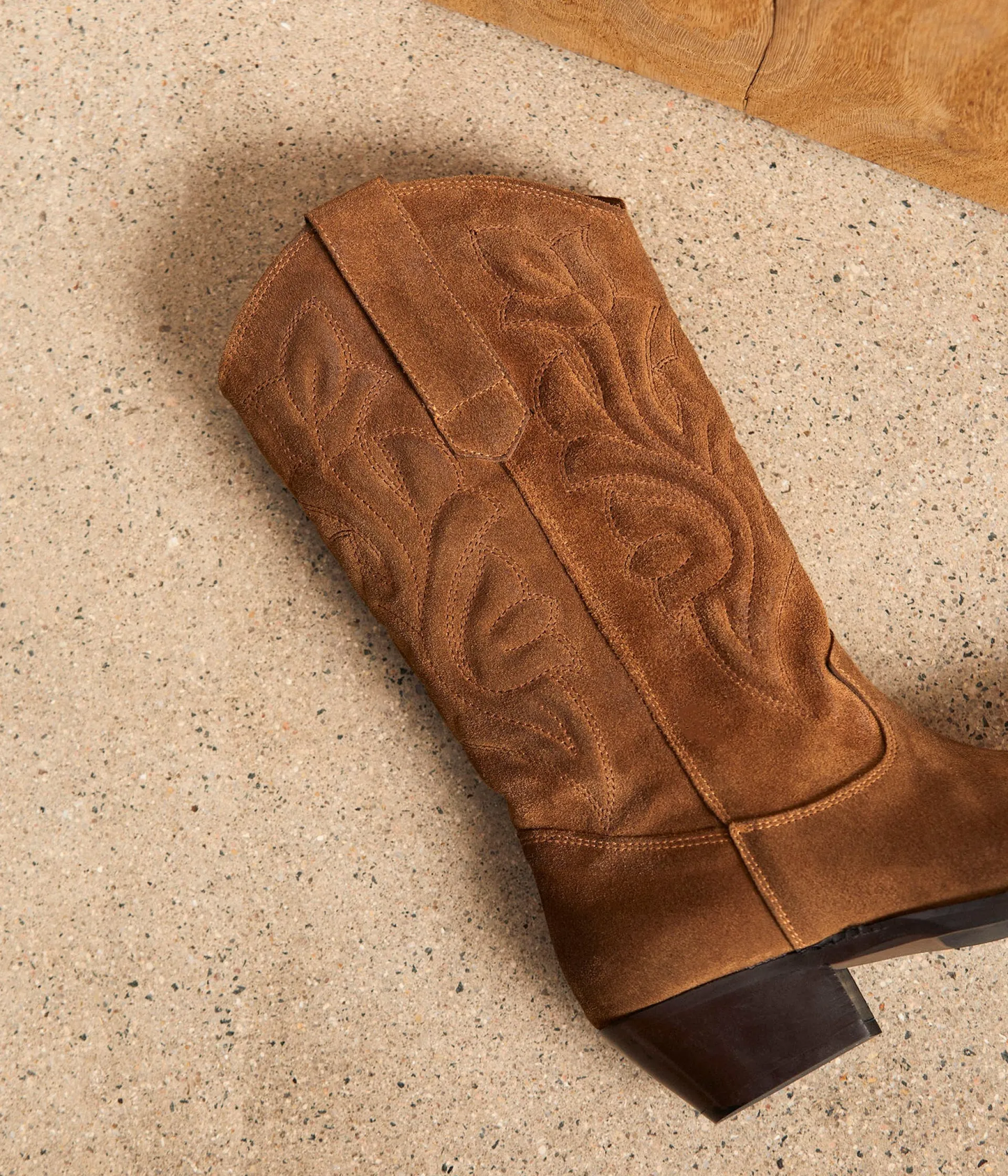 Femme Mellow Yellow Bottes-Santiags cuir velours Zély