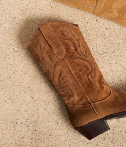 Femme Mellow Yellow Bottes-Santiags cuir velours Zély