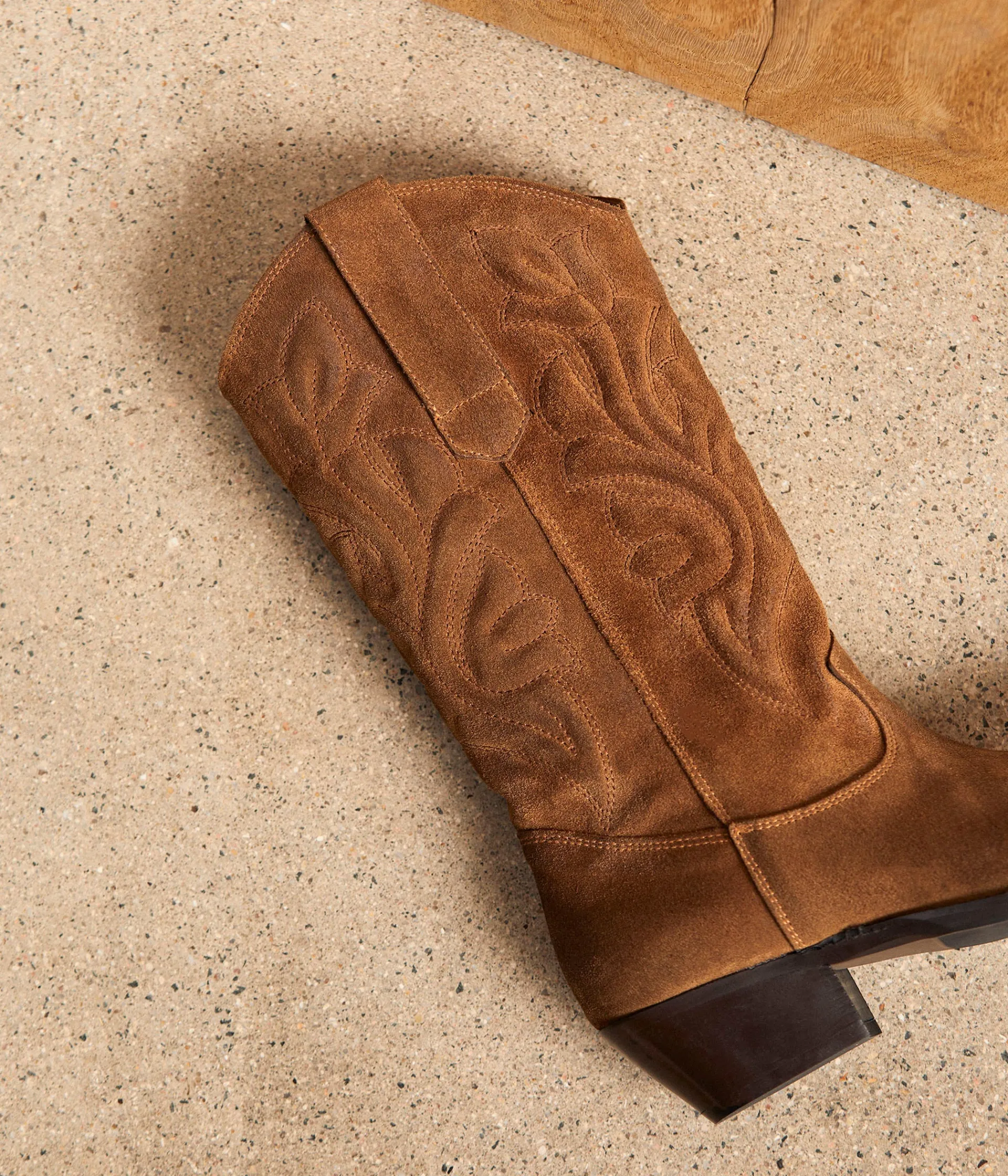 Femme Mellow Yellow Bottes-Santiags cuir velours Zély