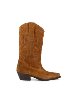 Femme Mellow Yellow Bottes-Santiags cuir velours Zély