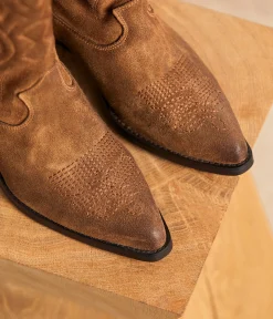 Femme Mellow Yellow Bottes-Santiags cuir velours Zély