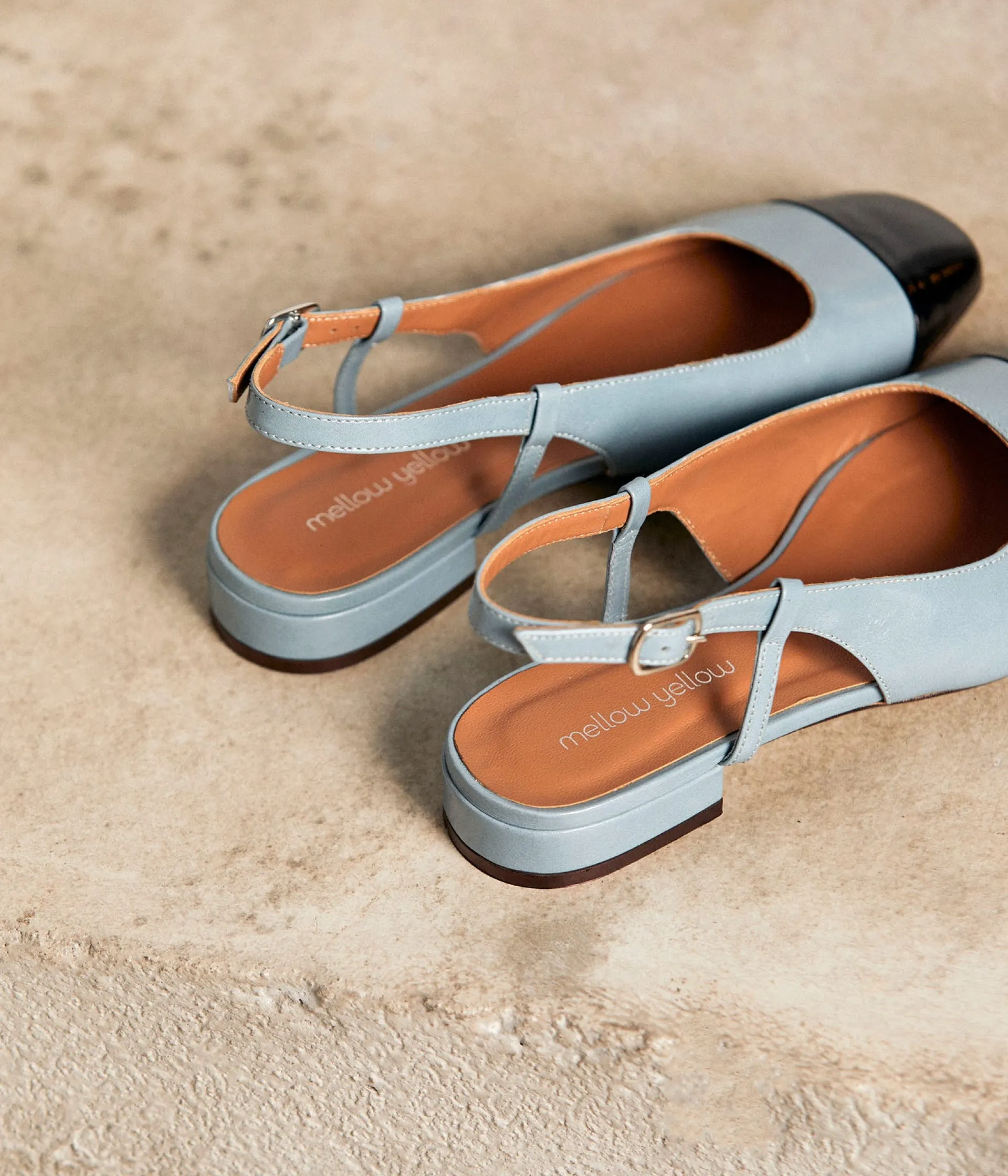 Femme Mellow Yellow Ballerines, Slingbacks-Slingbacks noir Georgia