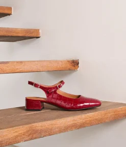 Femme Mellow Yellow Ballerines, Slingbacks-Slingbacks croco Clarissa