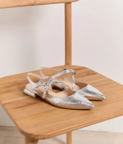 Femme Mellow Yellow Ballerines, Slingbacks-Slingbacks cuir Salina