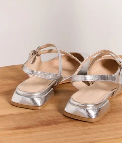 Femme Mellow Yellow Ballerines, Slingbacks-Slingbacks cuir Salina