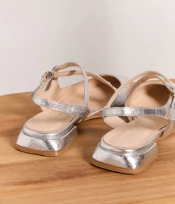 Femme Mellow Yellow Ballerines, Slingbacks-Slingbacks cuir Salina