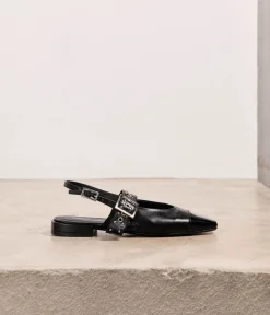 Femme Mellow Yellow Ballerines, Slingbacks-Slingbacks noires Mirabelle