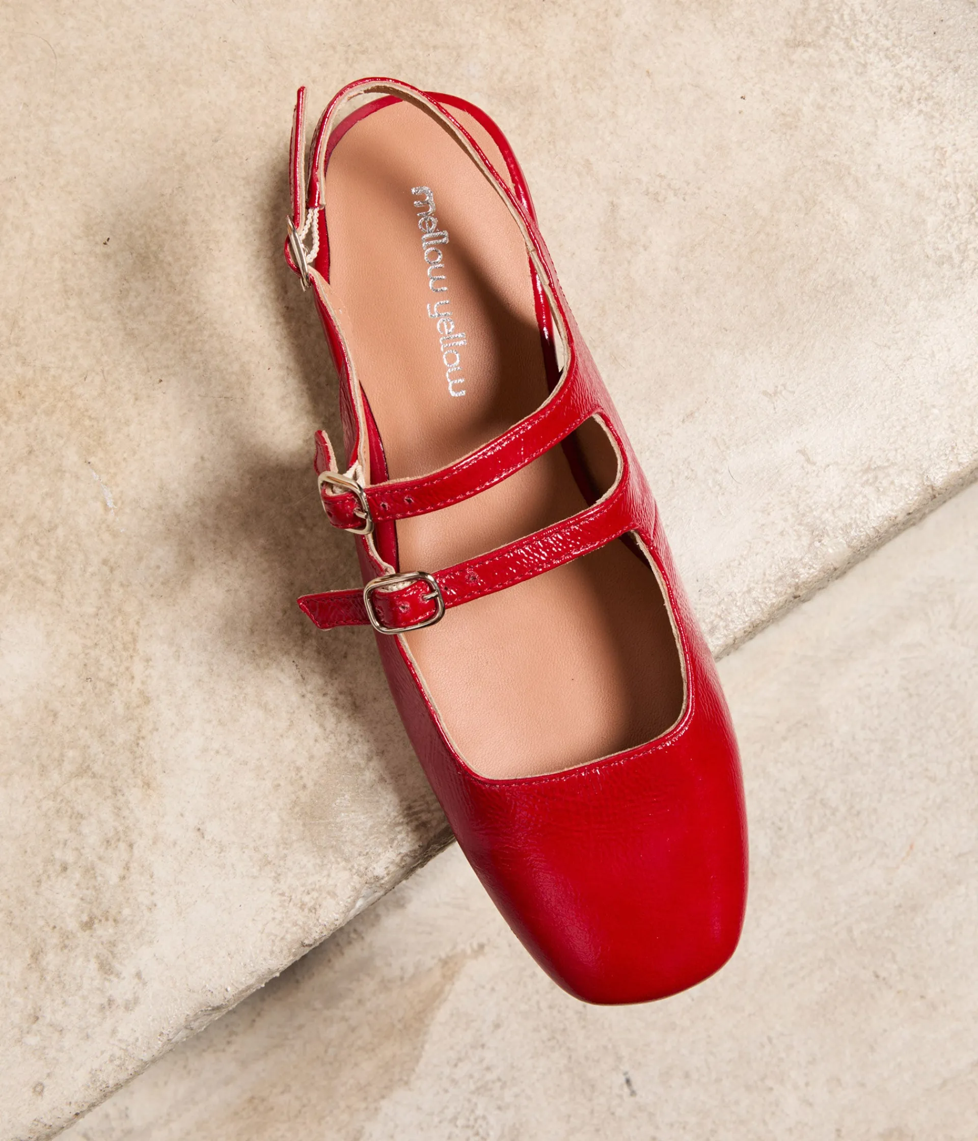 Femme Mellow Yellow Ballerines, Slingbacks-Slingbacks s vernies Daisy