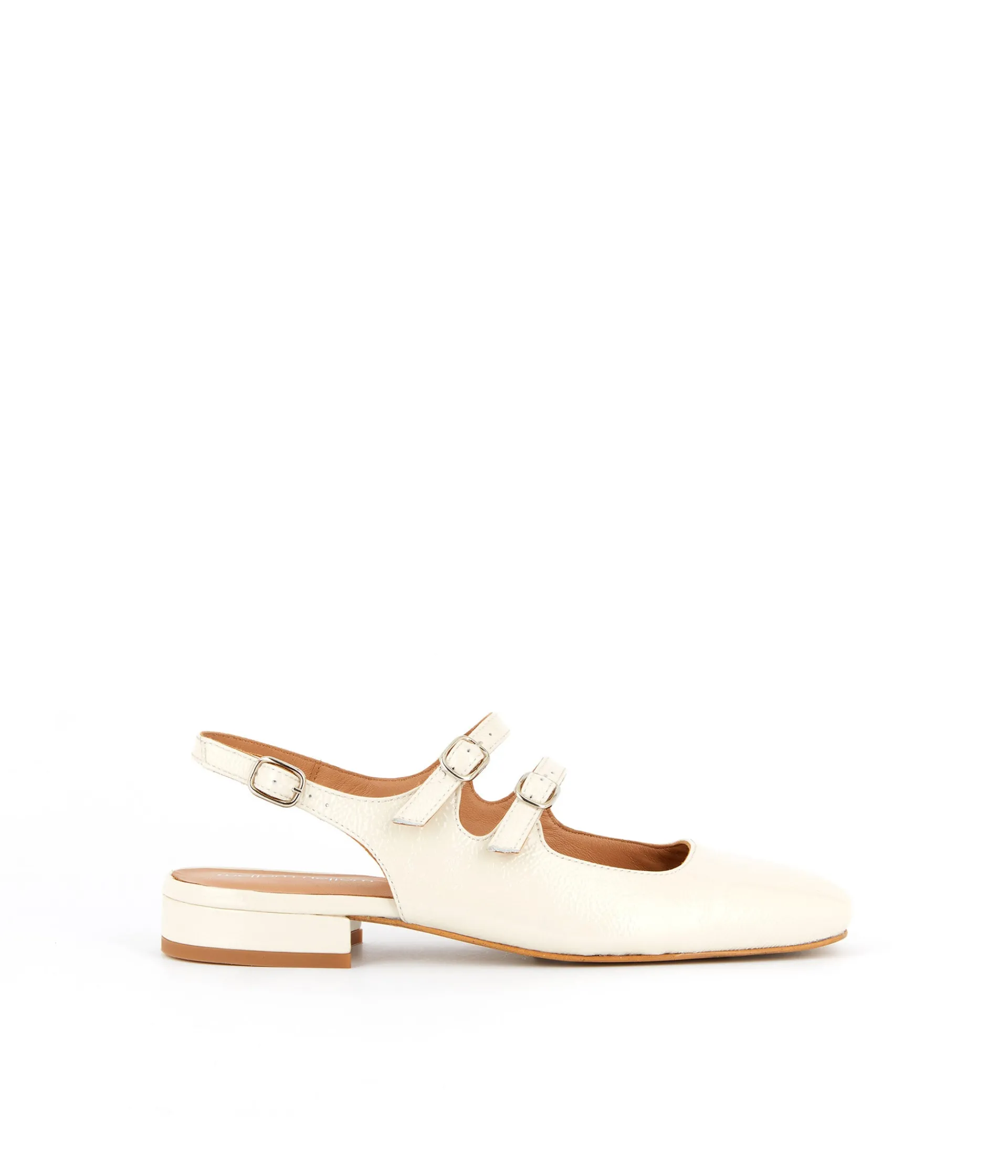 Femme Mellow Yellow Ballerines, Slingbacks-Slingbacks vernies Daisy