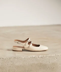 Femme Mellow Yellow Ballerines, Slingbacks-Slingbacks vernies Daisy