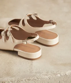 Femme Mellow Yellow Ballerines, Slingbacks-Slingbacks vernies Daisy