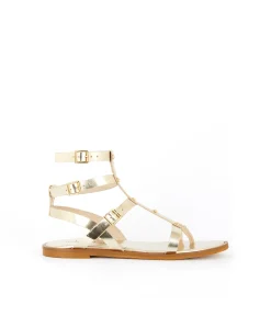 Femme Mellow Yellow Sandales-Spartiates cuir platine Rita